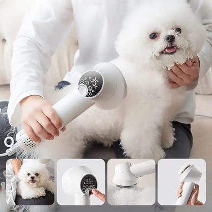 Pet Hair Dryer with Slicker