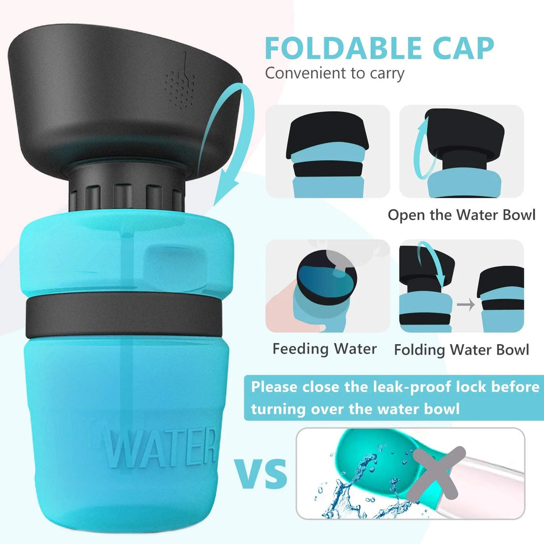 PupCup™ - Collapsible Dog Water Drinking Bottle